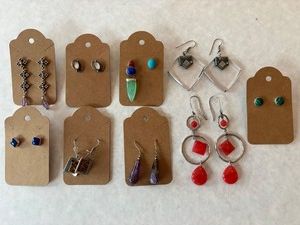 Sterling Silver & Stone Earrings