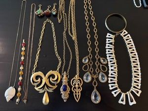 Gold-Tone Costume Statement Jewelry