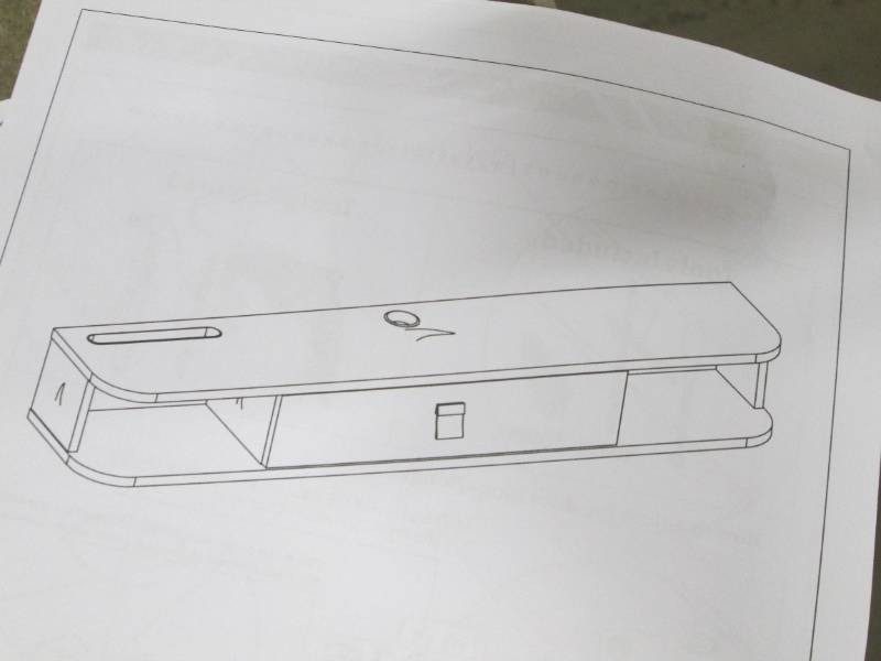 Wall mount shelf with cupboard