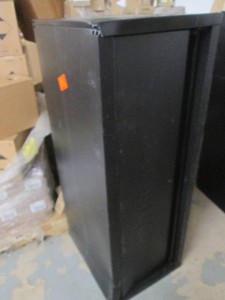 Husky metal tool chest, door is pushed in and key is not available