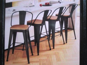 Set of 4 Aklaus swivel high back dining chairs