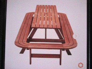 121 in. Brown Rectangle Wood Picnic Table Seats, Outside Dining Set with Benches, 14-16 People with Umbrella Hole