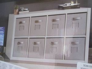 Bayside room divider with 8 storage bins