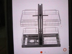 Metal mesh cabinet organizer