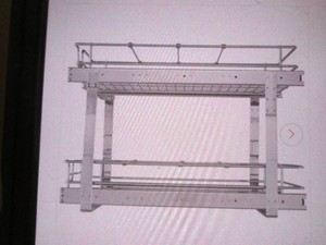 2-Tier 17 in. x 21 in. x 15 in. Pull-Out Cabinet Organizer, Steel Slide-Out Shelves, 18.5 x 22 x 18 in. Install Size