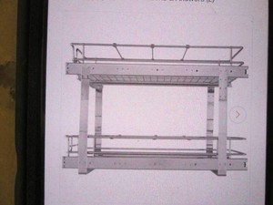 2-Tier 17 in. x 21 in. x 15 in. Pull-Out Cabinet Organizer, Steel Slide-Out Shelves, 18.5 x 22 x 18 in. Install Size