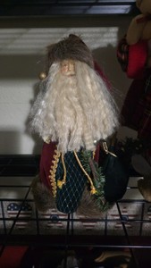 Santa Figurine with RedGreen Outfit