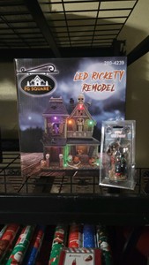 Halloween LED Rickety Remodel House with Witch Figurine