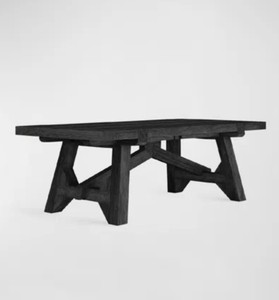 MSRP - $3,900 - Cavalletto Home Italian Rectangular Extension Table - Black Romano