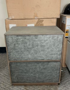 MSRP $695 - Cavalletto Home Eporedia Nightstand 2 Drawers - Smoked Oak