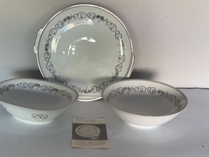 Franconia China Barcarole Serving Bowls & Handled Platter Bavaria