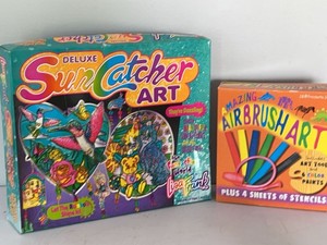 Lisa Frank Sun Catcher Art & Airbrush Art Craft Kits New Old Stock
