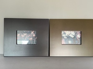 Pair of Framed Kari Anderson Floral Prints Wood Frames 14 12 x 12 12