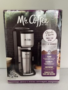 Mr. Coffee Grind  Taste Single Cup Brewer New in Box Travel Mug