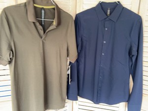 Lululemon Mens Shirts Size M Polo New with tags & Button Front Dress Shirt Set