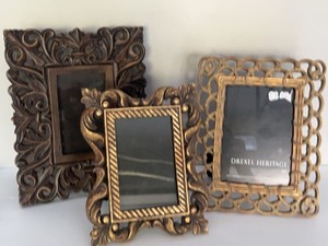 Decorative Picture Frame Lot Drexel Heritage Azzure Home Gold Brown