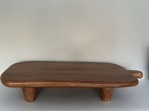 Extra Large Party Wooden Pedestal Charcuterie Serving Board Display Server w Handle