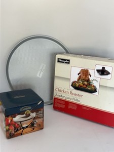Trudeau & Charmglow Kitchenware Lot Fondue Set Roaster Pizza Pan