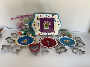 Bella Casa by Ganz Birthday Plates Platter Cookie Cutters Party Lot