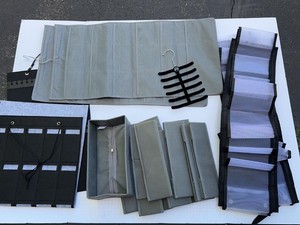 Lot of Assorted Closet Storage Organizers Hanging Shoe Storage smaller Drawer Bins
