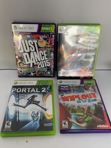 Xbox 360 Game Lot Portal 2 Just Dance 2015 Hot Pursuit Wipeout