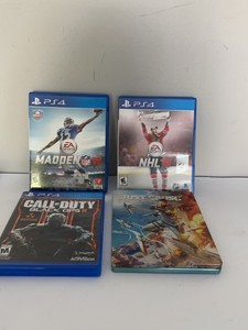 PS4 Video Game Lot Madden NFL 16 NHL 16 Black Ops III Just Cause 3 Limited Edition