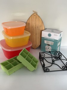 Kitchen Housewares Lot Martha Stewart Scale Bamboo Board Containers