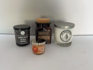 NEW Assorted Jar Candle Lot Bath & Body Works Olfactory Woodfire LW Home