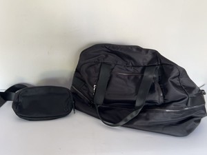 Lululemon Belt Bag & Black Nylon Duffel Travel Gym Bag Set