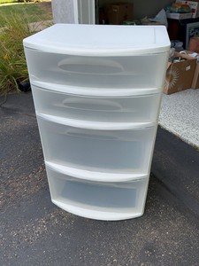 3 Feet Tall Sterilite 4 Drawer Plastic Storage Tower Chest of Drawers 37