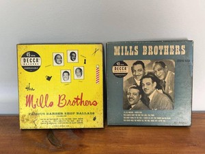Decca Mills Brothers 45 RPM Record Album Boxed Sets Barber Shop Ballads 7 Records