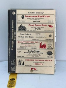 Vintage 80s Polk City Directory Sales Sample Advertising Directory Book Hard Cover