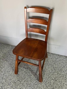 Early American Chair Co Ladderback Maple Wood Cushman Colonial Side Chair