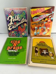 Vintage 60s-70s Gospel Hymnal Songbook Lot Hallelujah Folk Encounter Youth