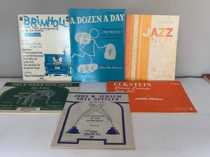 Vintage Piano Lesson Book Lot Schaum Brimhall Burnam Eckstein Jazz Beginner level