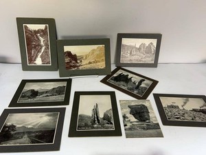 Set of 9 Vintage Colorado Scenic Photo Prints Mounted on Board