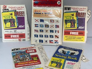 Vintage Whitman State Seals & Snyder Sewing Book Ephemera Lot