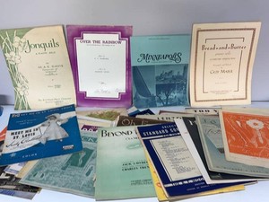 Lot of Vintage Sheet Music Broadway Movie Songs Piano Vocal Ephemera