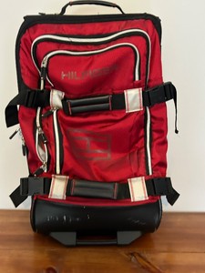 Tommy Hilfiger Rolling Travel Bag Red Black Soft-Sided 23x14x6