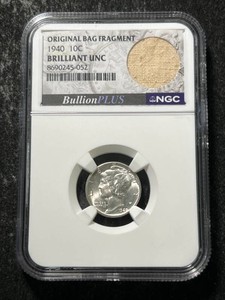 1940 US MERCURY DIME NGC BU