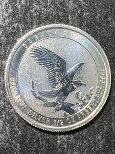 2015 CANADIAN HAWK HALF TROY OZ .9999 FINE SILVER