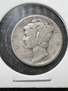 1936 US MERCURY DIME