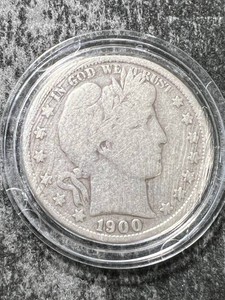 1900 US BARBER HALF DOLLAR IN AIRTITE