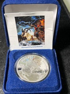 1 TROY OZ .999 FINE SILVER VALKYRIE ROUND IN BOX