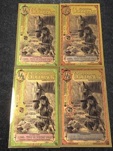 4 FLORIDA GOLD BACKS 12000TH TROY OZ 24K GOLD EACH