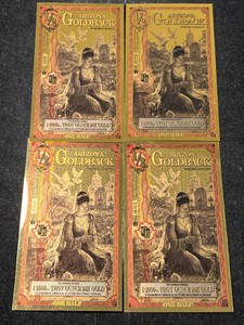 4 ARIZONA GOLD BACKS 12000TH TROY OZ 24K GOLD EACH
