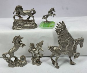 Pewter Unicorn & Pegasus Figurine Collection