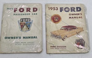 Vintage 1953 Ford Passenger Car Owners Manuals