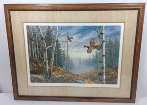 David A. Maass Thunder Out Signed Ruffed Grouse Wildlife Print