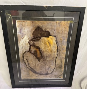 Framed Picasso Seated Woman Art Print